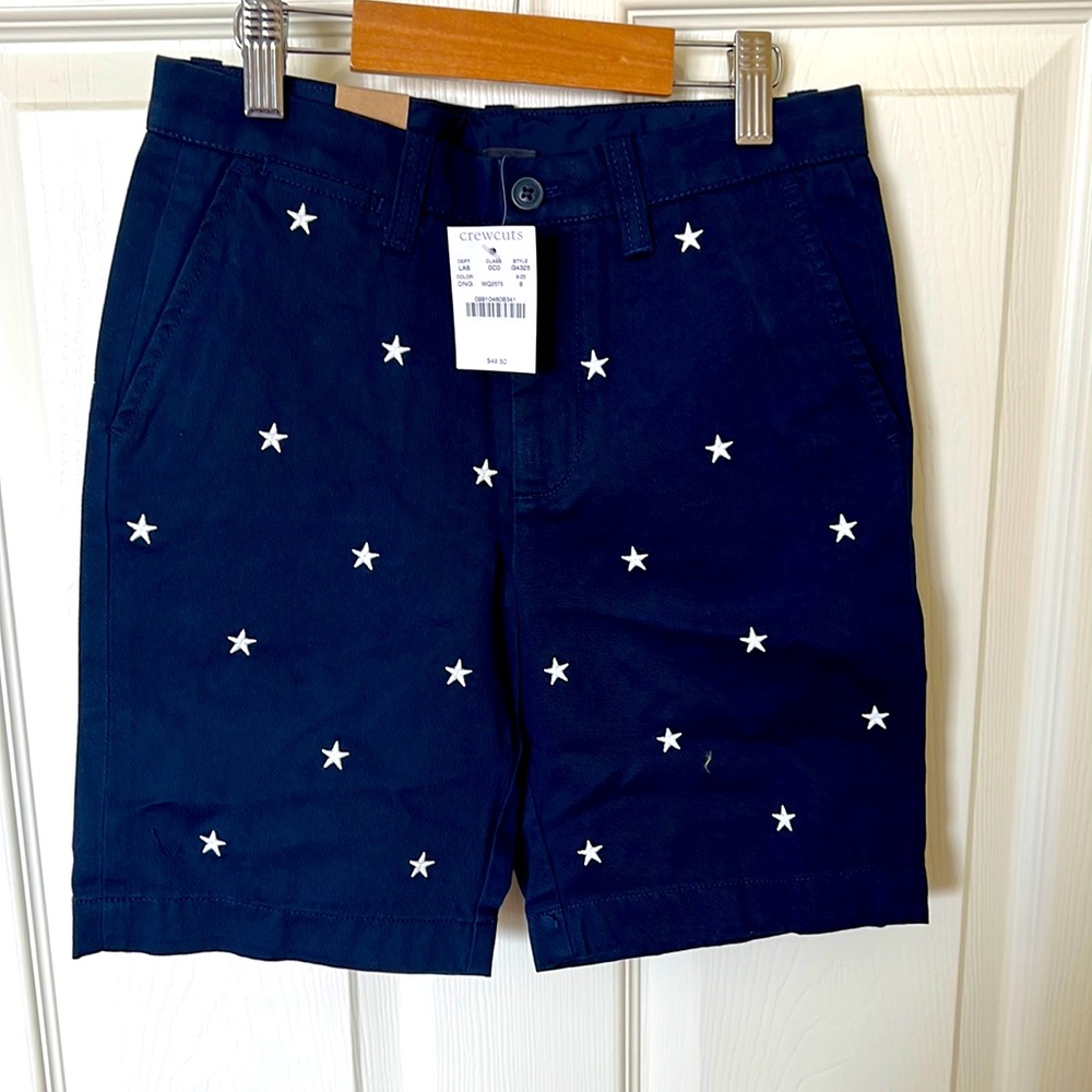 Jcrew boy’s Stanton shorts (Star Embroidery )size 8